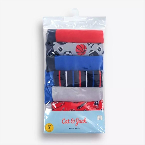 Cat & Jack Boys Boxer Briefs Pack of 7 Size S 6-7 - Picture 2 of 3